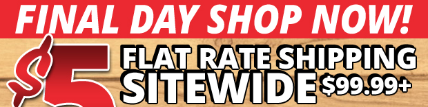Final Day of $5 Flat Rate Shipping Sitewide Over $99.99+ Use Code FR040323