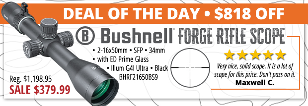 Bushnell Forge Rifle Scope $818 Off