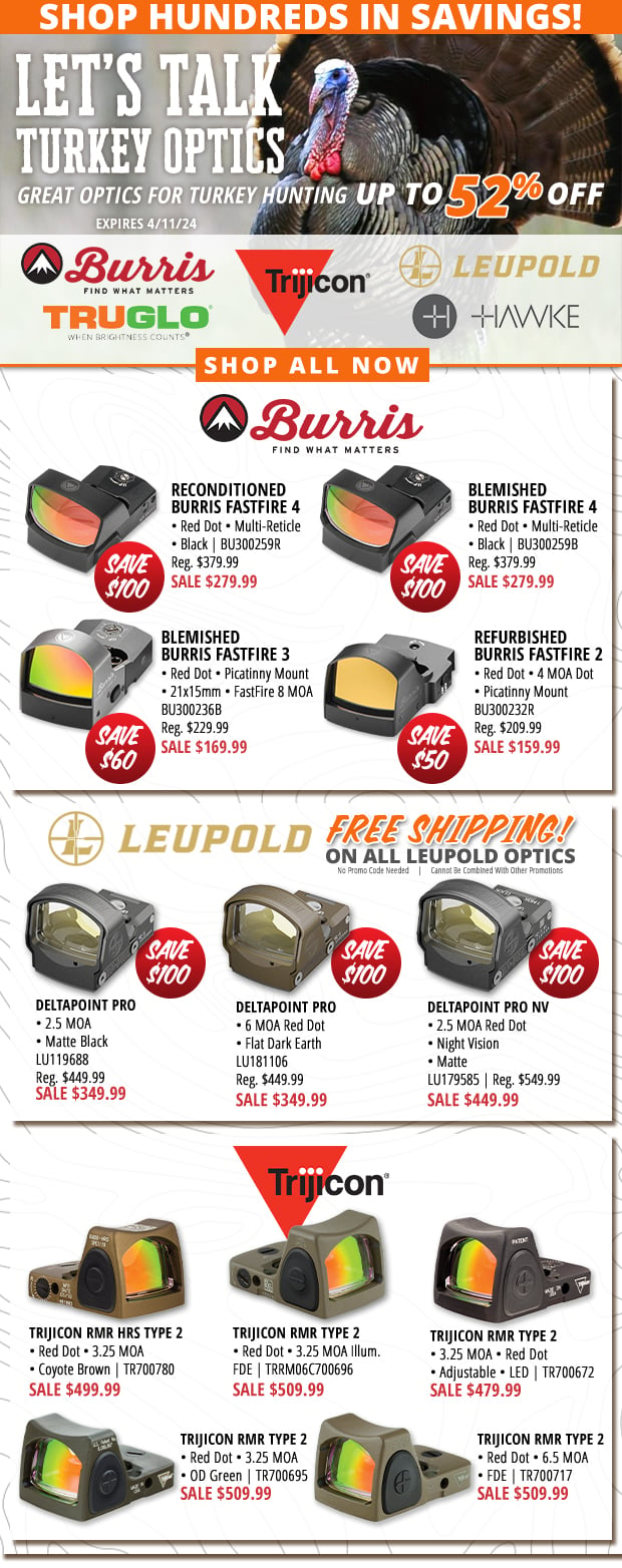 Up to 52% Off Optics to Take Turkey Hunting to the Next Level