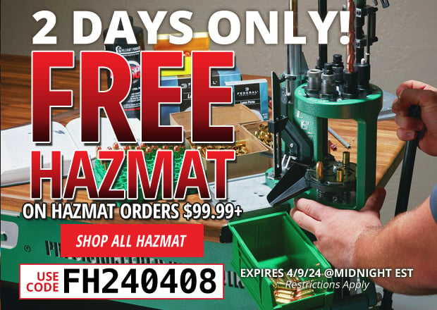 2 Days Only Free Hazmat on Hazmat Orders $99.99+  Restrictions Apply  Use Code FH240408