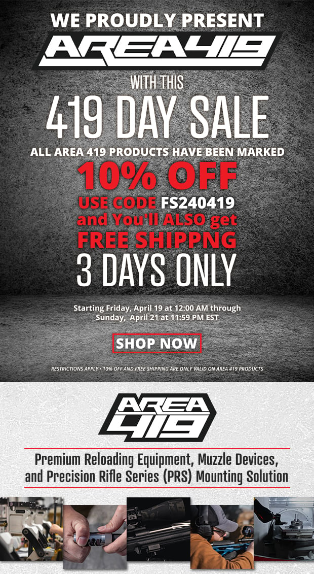 3 Day Only for 10% Off AND Free Shipping On All Area 419 Products  Restrictions Apply Use Code FS240419 for the Free Shipping