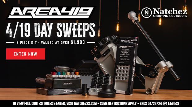 Enter Now to Win the 4/19 Day Sweeps for a Reloading Kit Valued at Over $1,900!