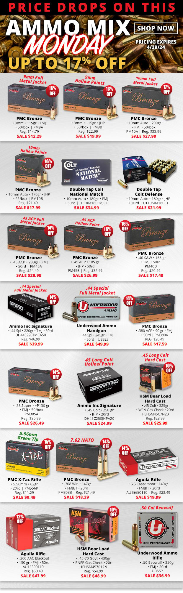 Price Drops on This Ammo Mix Monday!