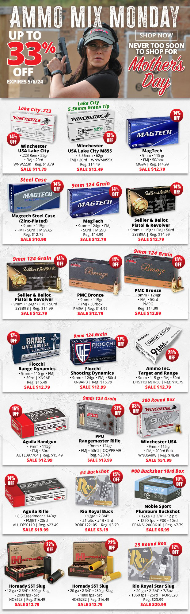 Up to 33% Off Ammo Mix Monday!