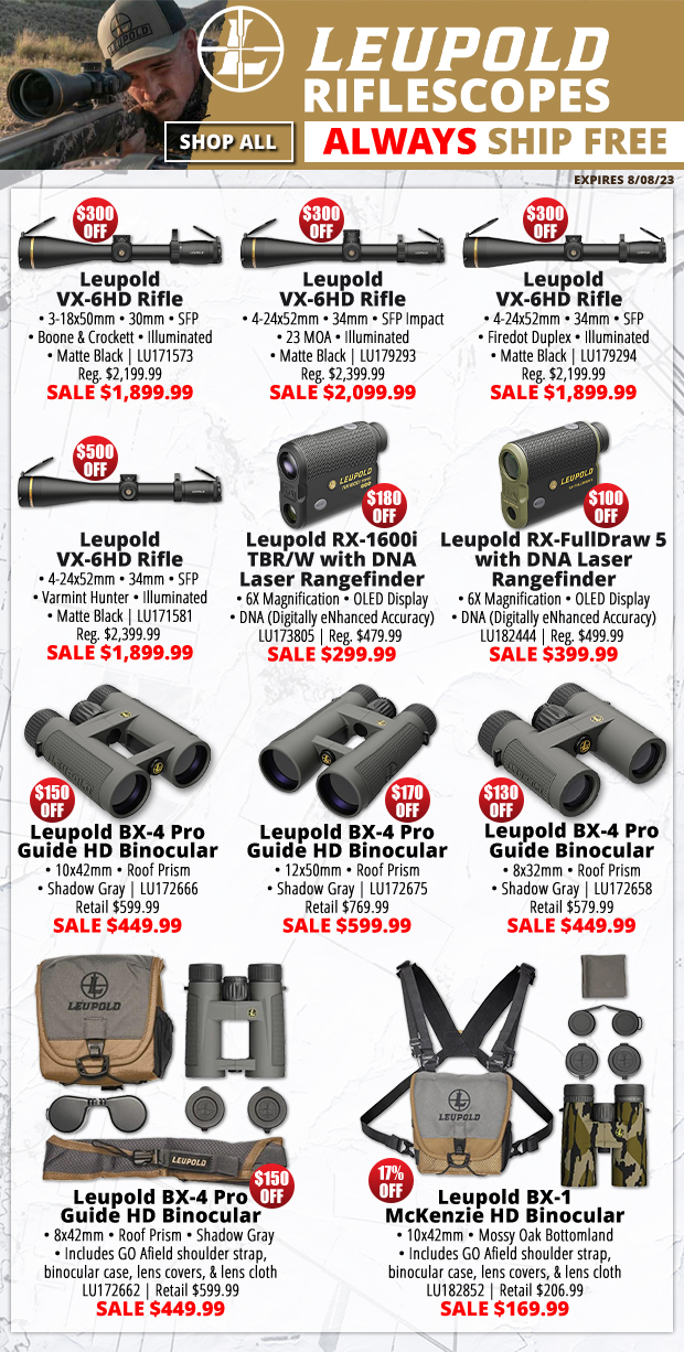Leupold Riflescopes Always Ship Free! Shop Now!
