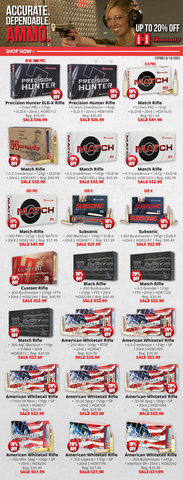 Shop Ammo Mix Monday with Up to 20% Off Hornady
