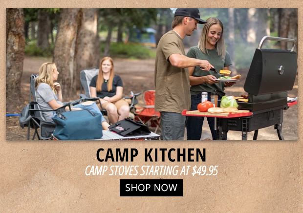 Camp Kitchen with Camp Stoves Starting at $49.95
