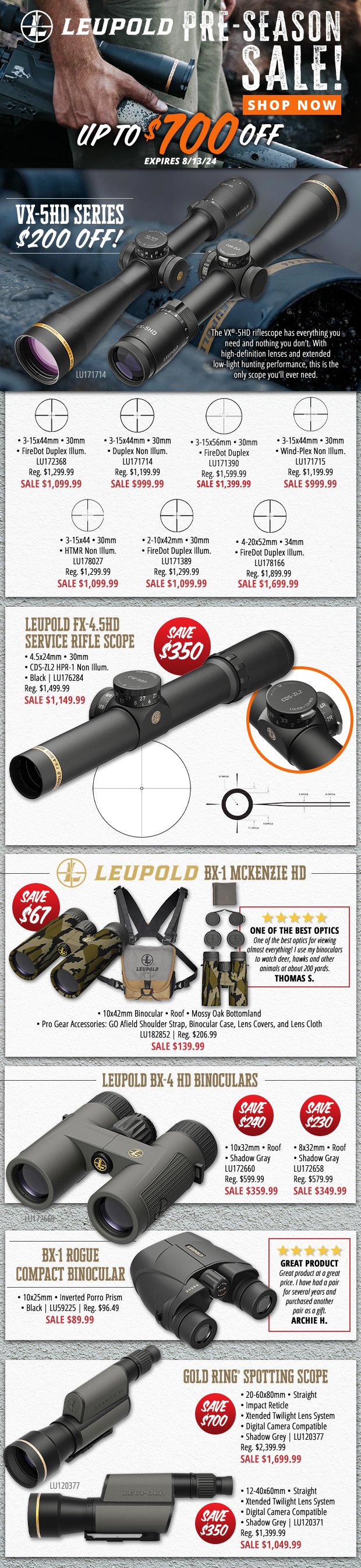 Up to $700 Off Leupold Pre-Season Optics Sale!