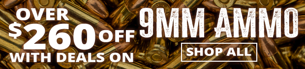 Over $260 Off with Deals on 9MM Ammo!