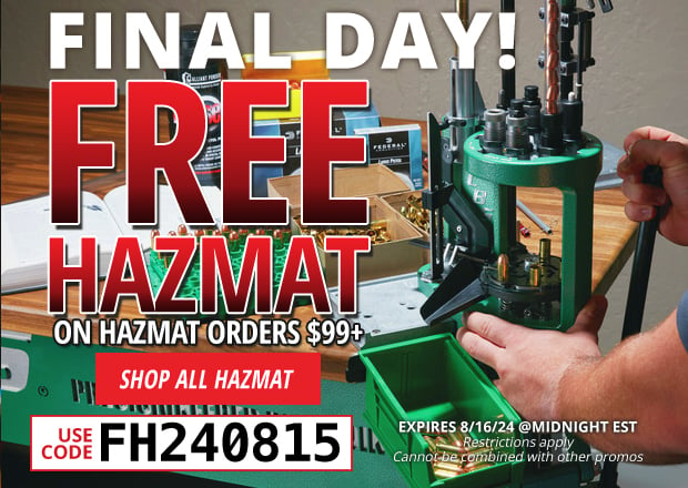 Final Day for Free Hazmat on Hazmat Order $99+ • Restrictions Apply • Use Code FH240815