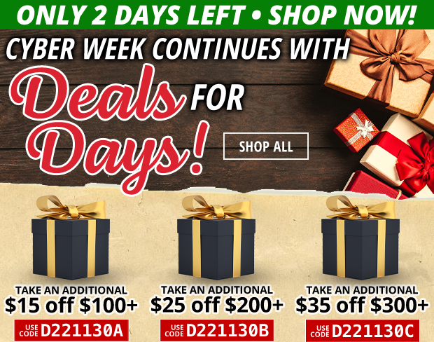 Only 2 Days Left for Cyber Week Deal Days!