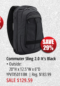 Vertx Commuter Sling 2.0 Its Black 29% Off