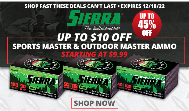 Sierra Sports Master & Outdoor Master up to $10 Off