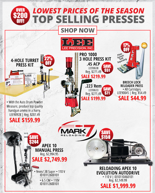Top Selling Presses at the Lowest Price of the Season