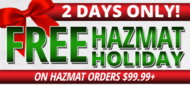 Shop All Free Hazmat Holiday on Orders Over $99.99+