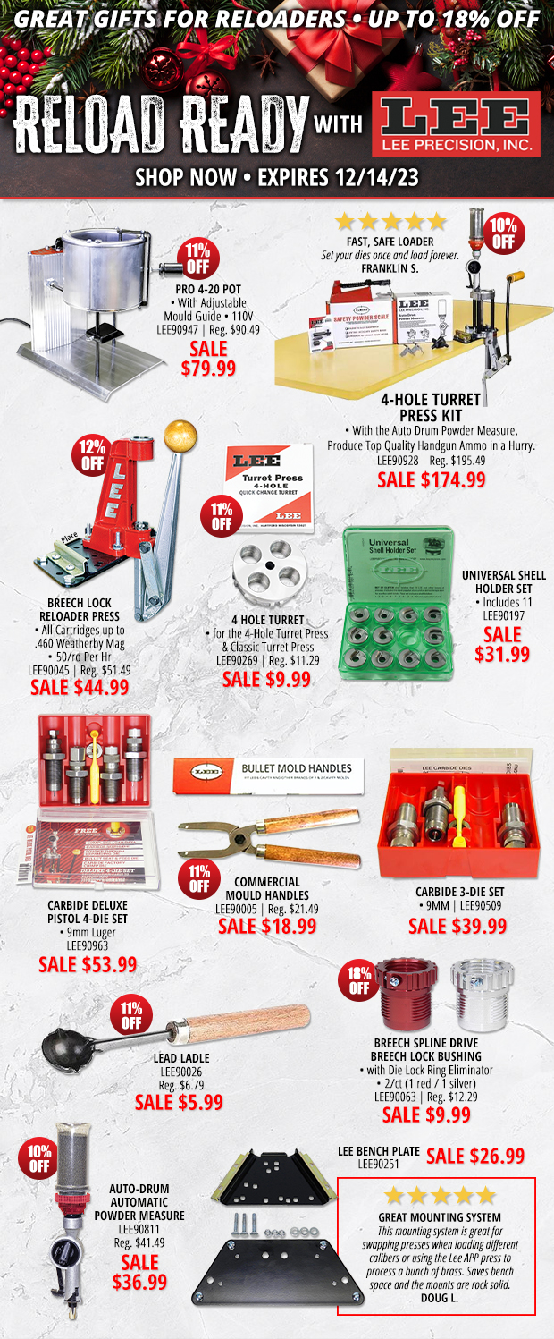 Up to 18% Off Great Gifts with Lee Reloading
