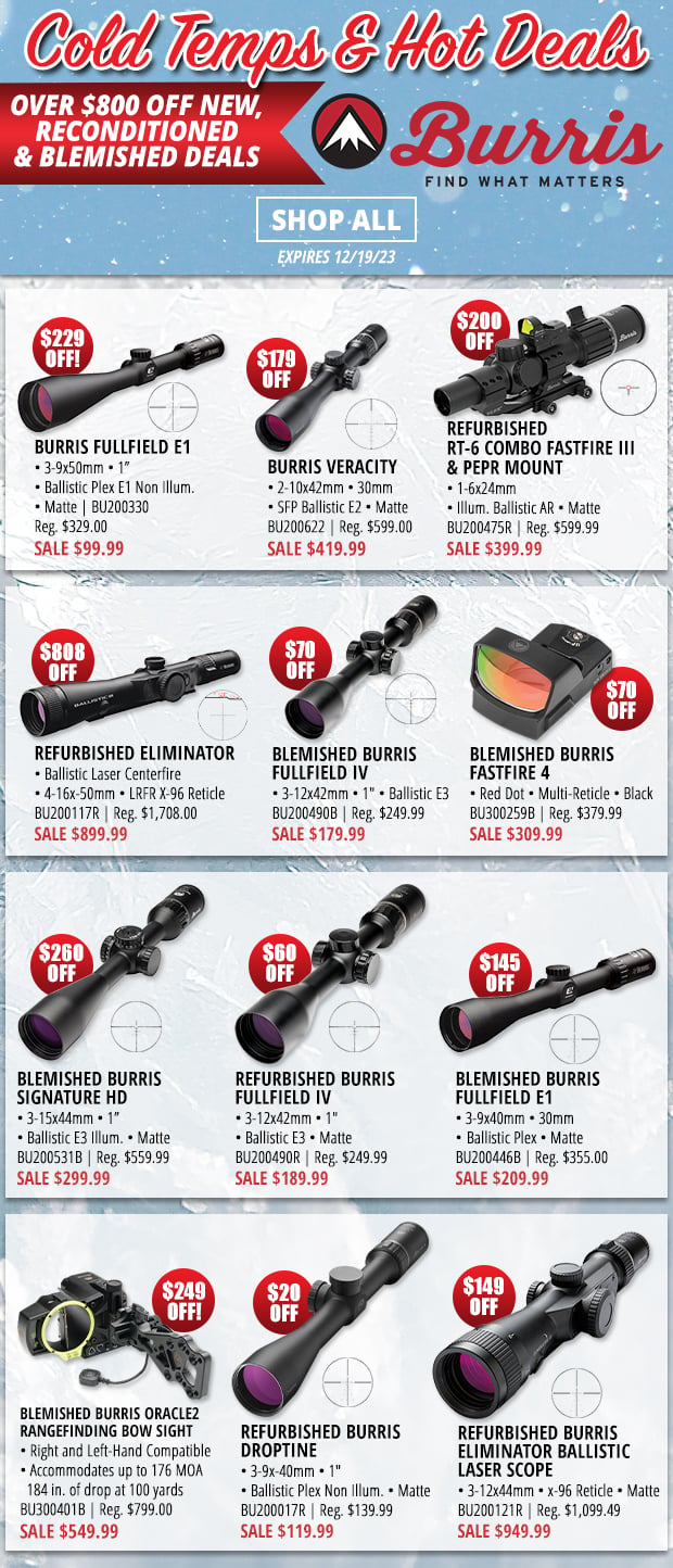 Over $800 Off New, Reconditioned, & Blemished Deals on Burris