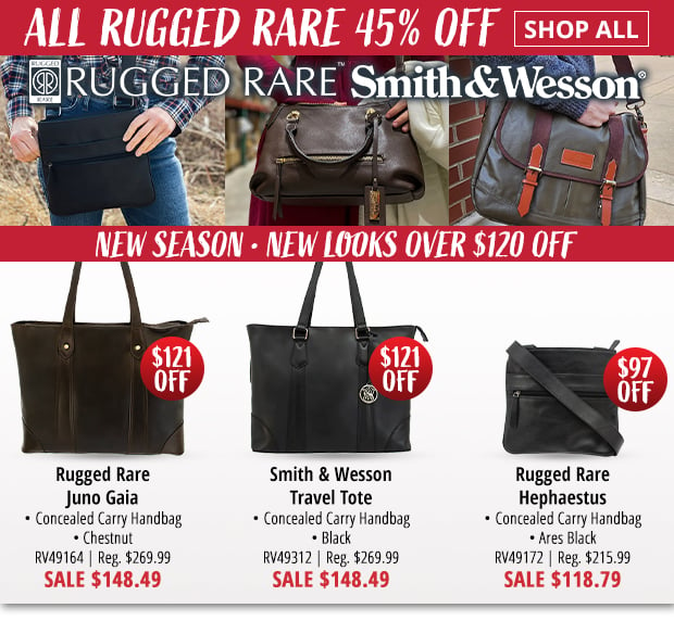 45% Off All Rugged Rare Concealed Carry Bags & Purses