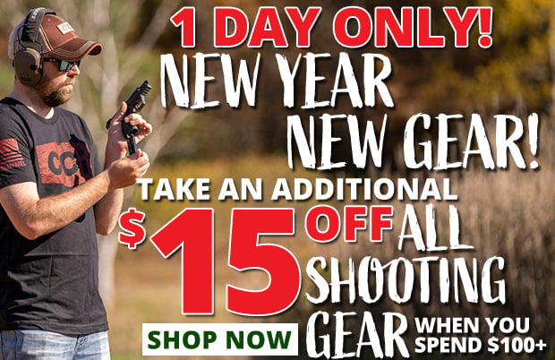 1 Day Only Take an Additional $15 Off All Shooting Gear When You Spend $100+  Use Code D231223  Restrictions Apply