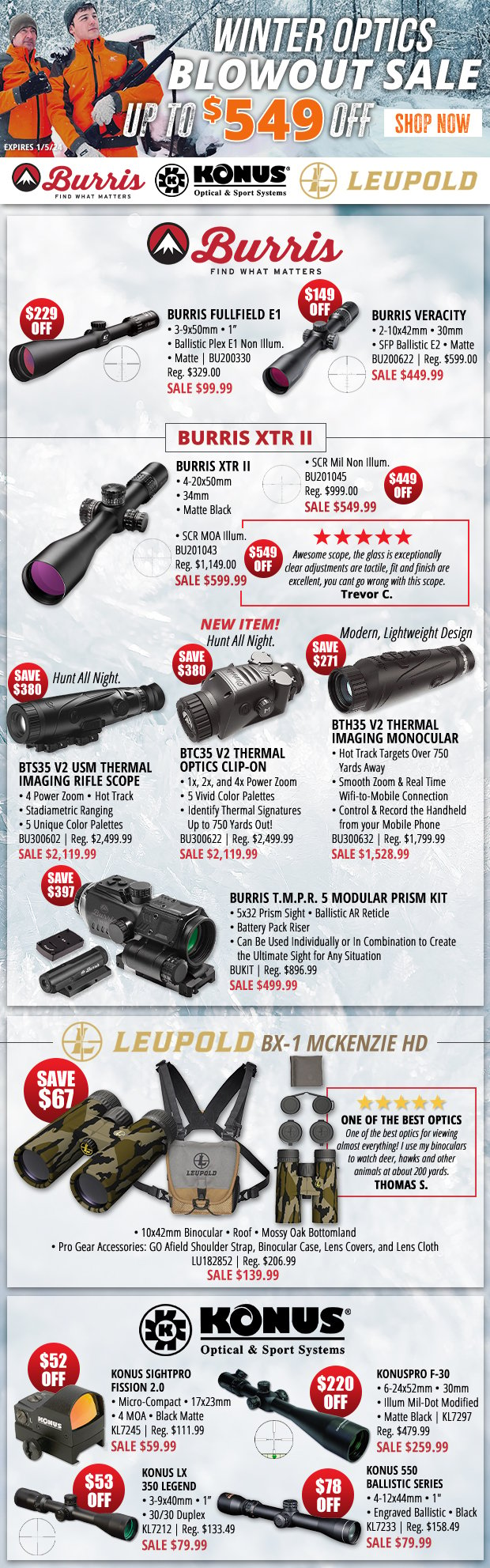 Up to $549 Off with Our Winter Optics Blowout Sale!