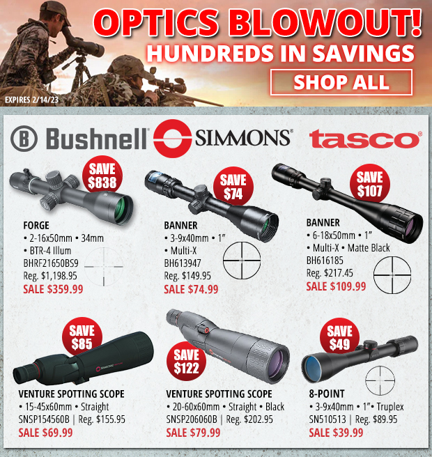 Optics Blowout with Hundreds in Savings!