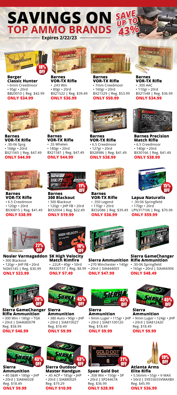 Shop Ammo with Savings up to 43%