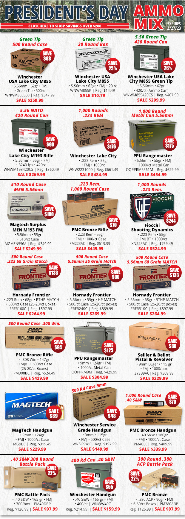Shop Ammo Deals Up to Over $200 in Savings