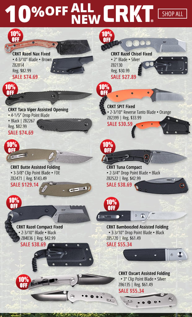 All New CRKT Knives 10% Off
