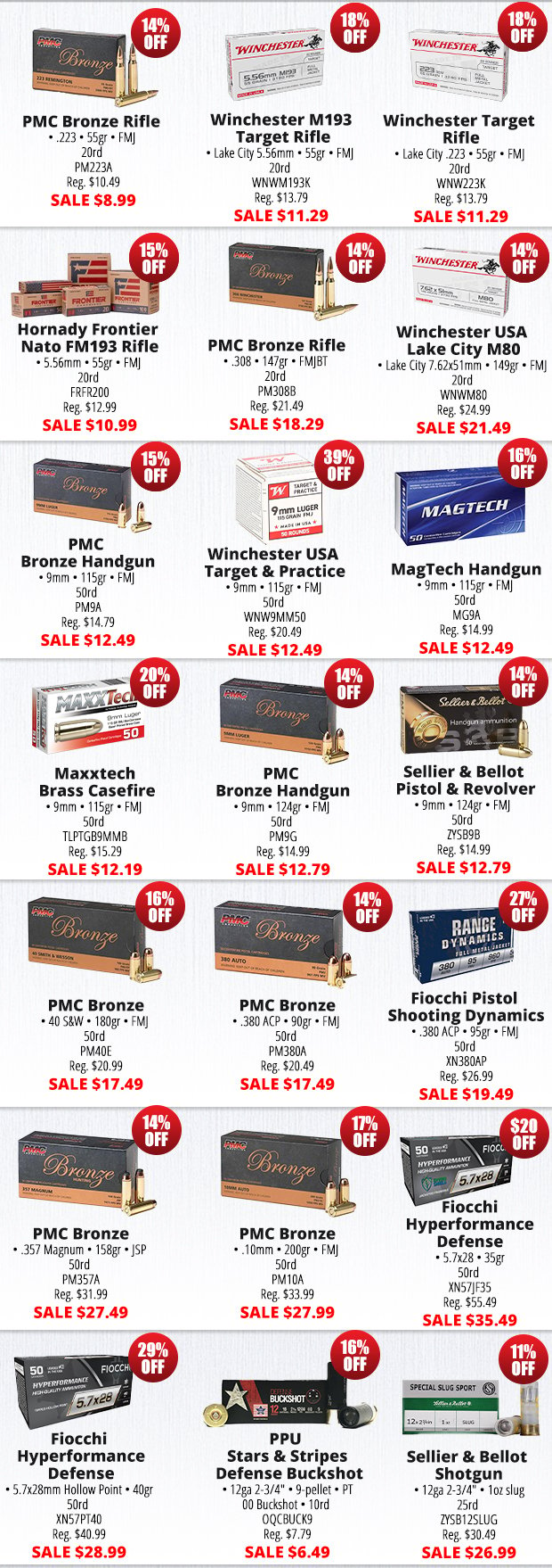 Kick Off Your Day With Ammo Deals Up To 39% Off!