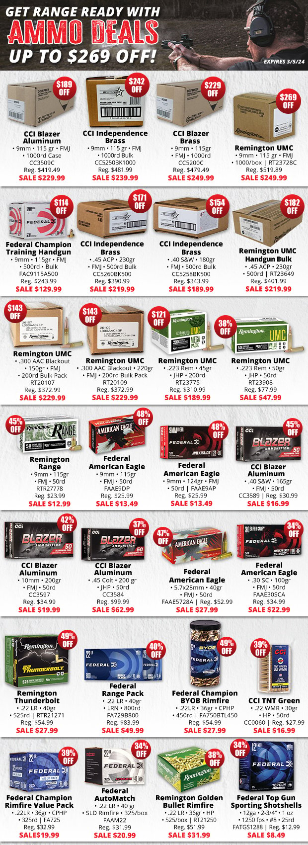 Up to $269 Off Ammo Range Ready Deals!