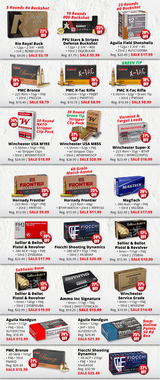 Ring in the New Year with Ammo Savings!