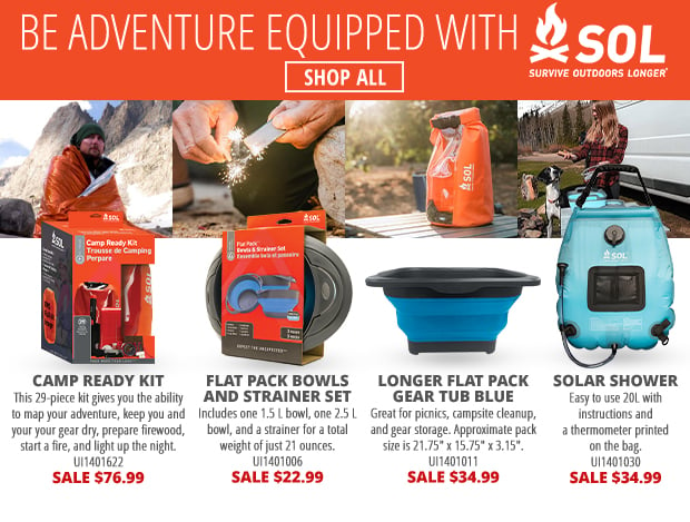 Be Adventure Equipped with SOL Gear