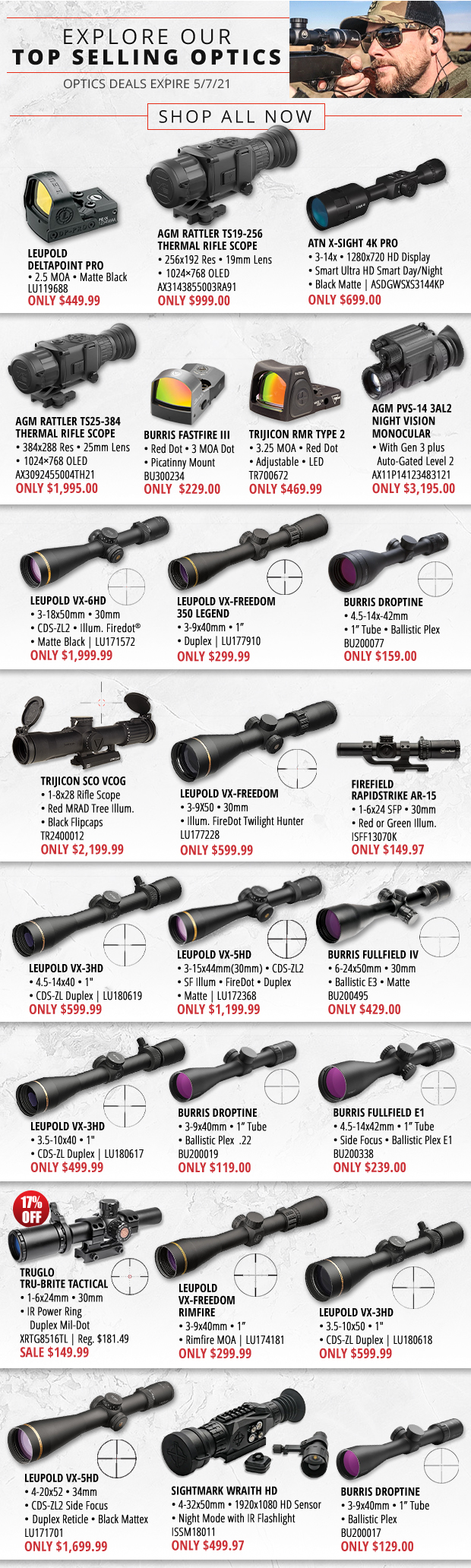 Shop Our Top Selling Optics