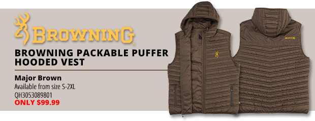 Shop the Browning Packable Puffer Hooded Vest