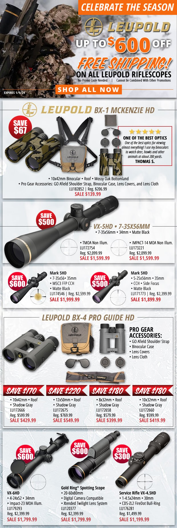 Celebrate the Season with Up to $600 Off Leupold!