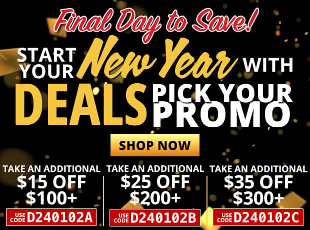 Final Day to Start Your New Year with Deals & Pick Your Promo!