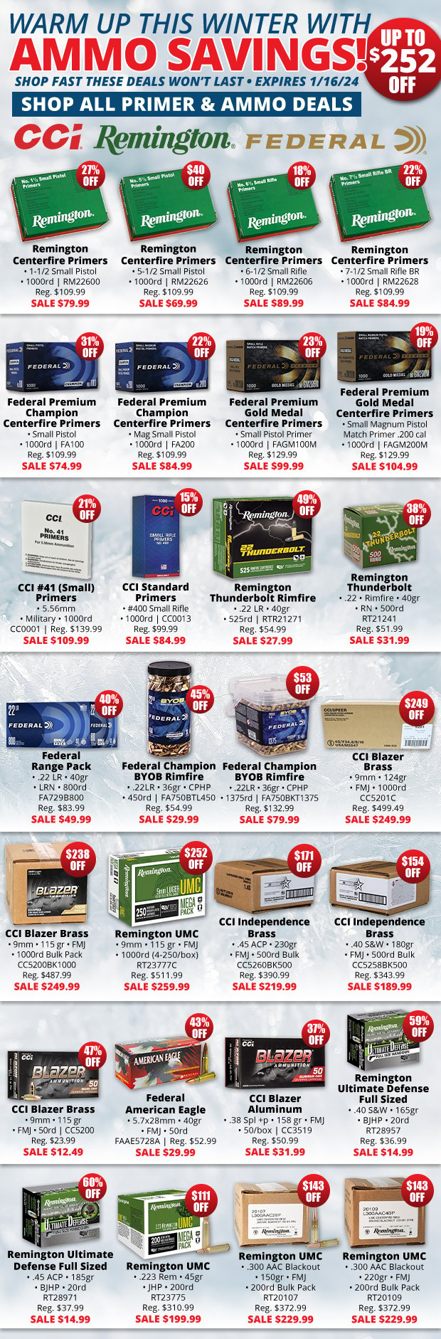 Up to $252 in Ammo Savings!
