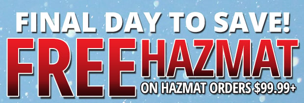 Final Day for Free Hazmat on Hazmat Orders $99.99+  Restrictions Apply  Use Code FH240122