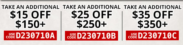 Pick-Your-Promo Deals  $15 Off $150+ or $25 Off $250+ or $35 Off $350+  Restrictions Apply