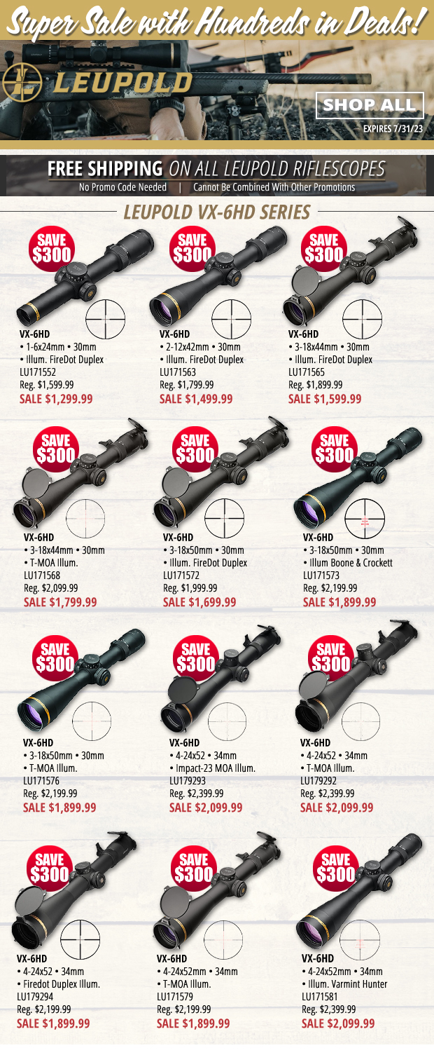 Leupold Super Sale With Hundreds in Deals!