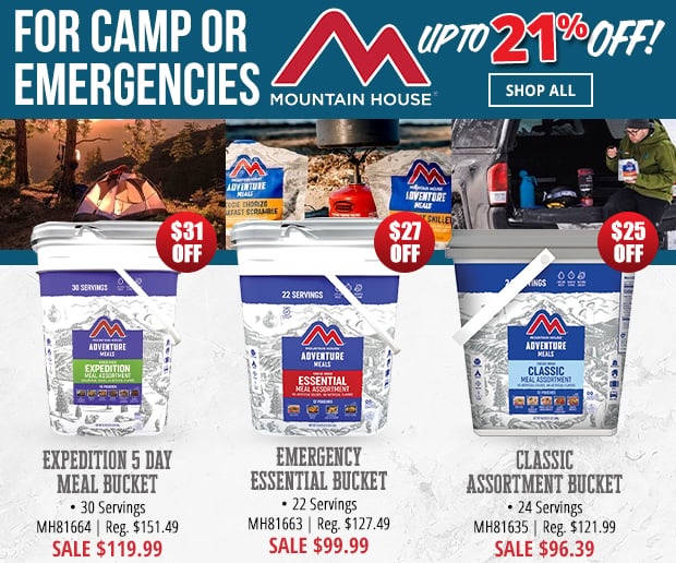Up to 21% Off Mountain House Camp & Emergency Foods