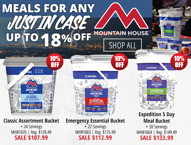 Mountain House Meals up to 18% Off