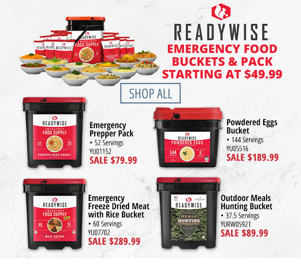 Readywise Emergency Food Buckets & Pack Starting at $49.99