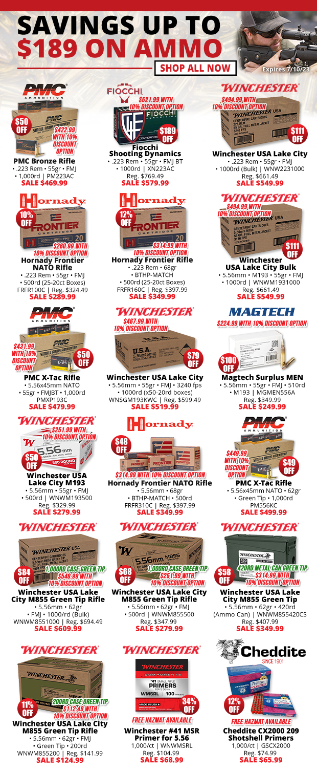 Shop Our Ammo Sale  Save Up to $189