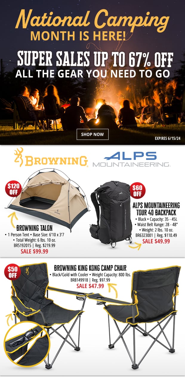 Up to 67% Off with Super Sales for National Camping Month!