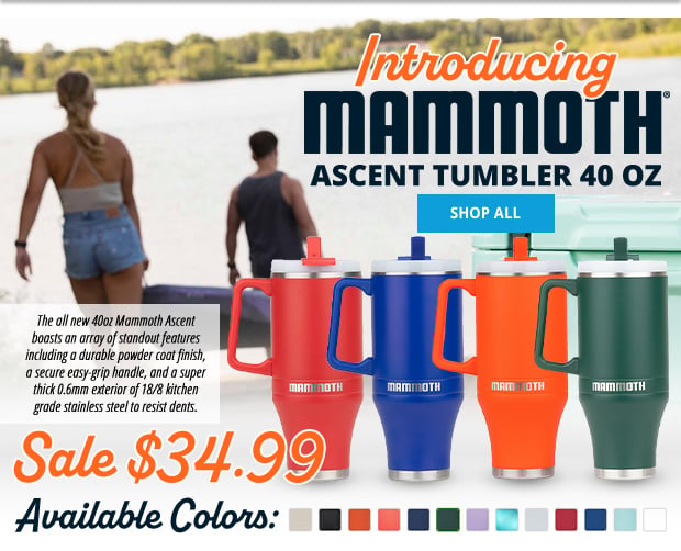 Introducing Mammoth Ascent 40 oz Tumblers for $34.99!