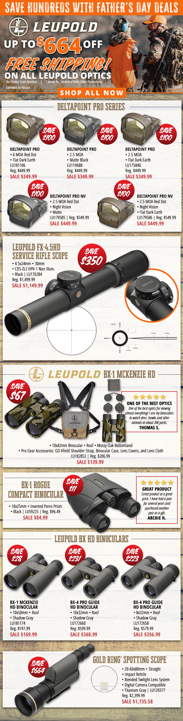 Up to $664 Off Leupold Optics Just in Time for Fathers Day