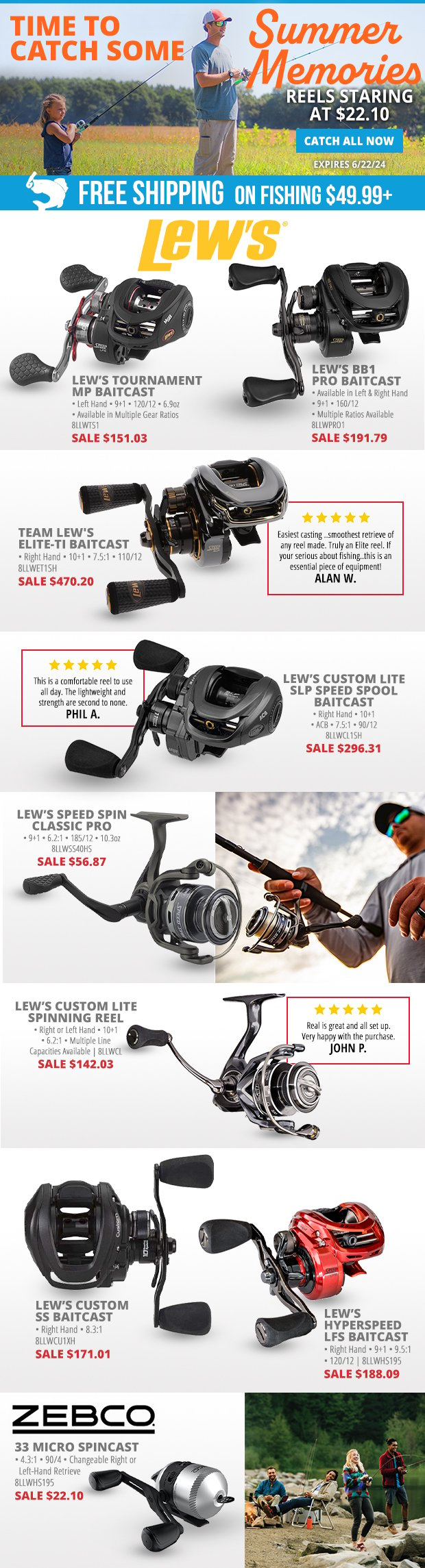 Time to Catch Some Summer Memories with Reels Starting at $22.10