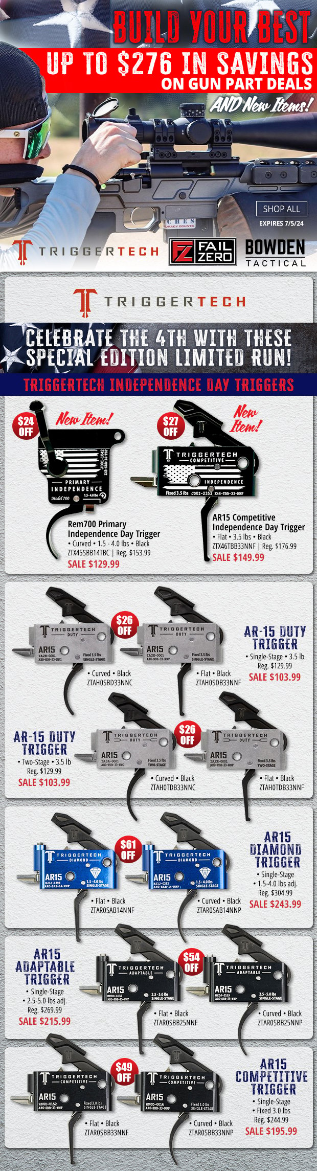 Up to $276 in Savings on Gun Part Deals