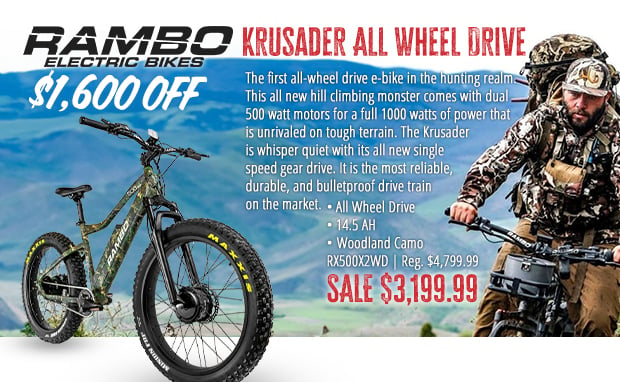 $1,600 Off the Rambo Krusader All Wheel Drive Electric Bike!